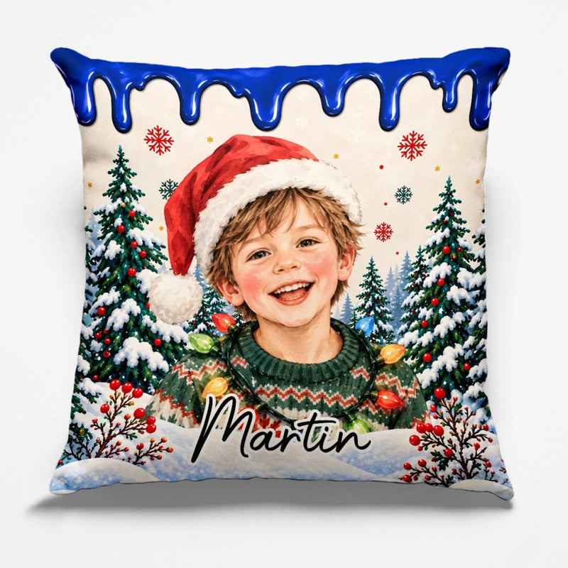 Custom Name Santa Christmas Gifts for Kids - Personalized Pillow - Mood Activated