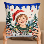 Custom Name Santa Christmas Gifts for Kids - Personalized Pillow - Mood Activated