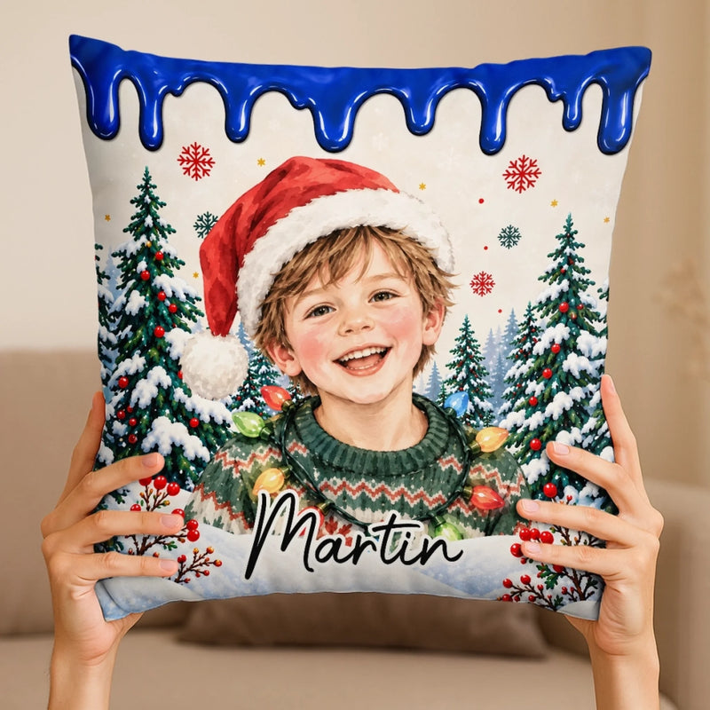 Custom Name Santa Christmas Gifts for Kids - Personalized Pillow - Mood Activated