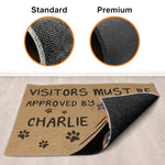 Custom Name Dog Approval Decor For Dog Lovers - Personalized Photo Doormat - Entry Requires A Tail Wag