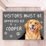 Custom Name Dog Approval Decor For Dog Lovers - Personalized Photo Doormat - Entry Requires A Tail Wag