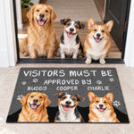 Custom Name Dog Approval Decor For Dog Lovers - Personalized Photo Doormat - Entry Requires A Tail Wag