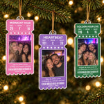 Custom Photo Concert Ticket Christmas Gifts - Personalized Acrylic Ornament - Golden Hour