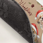 Santa Hat Christmas Dog Pack Entryway Decor - Personalized Photo Doormat - Merry Barkmas