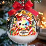 Custom Name Squishy Christmas Gifts for Kids - Personalized 3D Acrylic Ball Ornament - Kind Of Fun