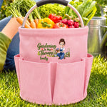 Custom Name Gardening Is My Therapy Gifts for Women - Personalized Gardening Tool Bag