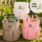 Custom Name Floral Garden Gifts for Gardeners - Personalized Gardening Tool Bag