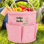 Custom Name Floral Garden Gifts for Gardeners - Personalized Gardening Tool Bag
