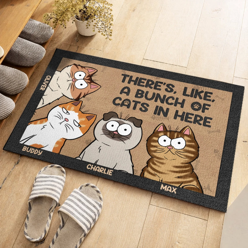 Custom Name Funny Cat Squad Gifts For Cat Lovers - Personalized Doormat - Welcome To The Cat Invasion