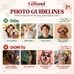 Custom Dog Paw Floral Mountain Lake Decor - Personalized Photo Window Hanging Suncatcher - A Little Piece Of Pawadise