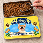 Funny Dog Treat Storage Tin - Personalized Metal Storage Tin