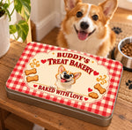 Custom Name Dog Treat Bakery Gifts for Dog Lovers - Personalized Metal Storage Tin