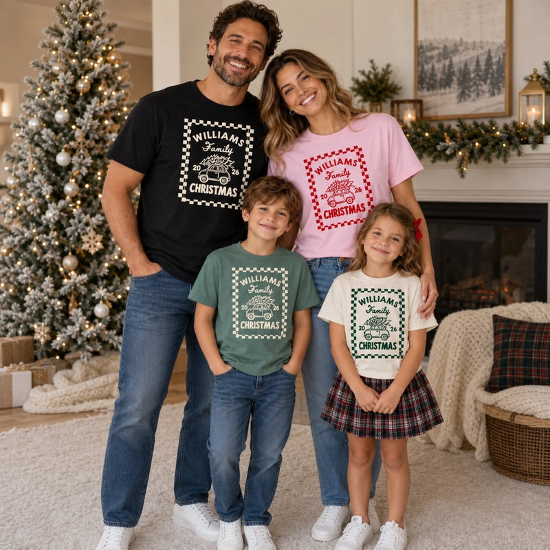 Custom Family Name Christmas Gifts for Families - Personalized Comfort T-Shirt