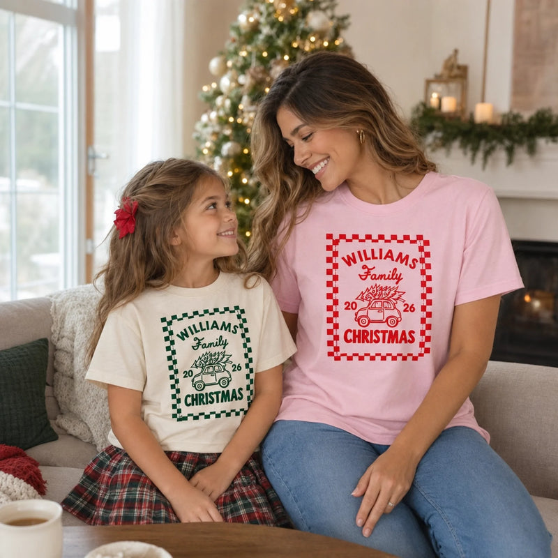 Custom Family Name Christmas Gifts for Families - Personalized Comfort T-Shirt