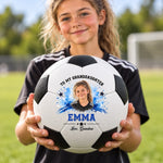 Custom Photo Name Soccer Gifts for Kids - Personalized Soccer Ball