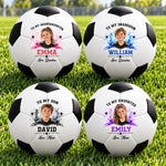 Custom Photo Name Soccer Gifts for Kids - Personalized Soccer Ball