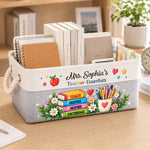 Custom Name Teacher Gifts for Educators - Personalized Storage Basket - Inspire