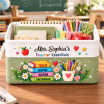 Custom Name Teacher Gifts for Educators - Personalized Storage Basket - Inspire