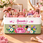 Custom Name Beauty Stash Gifts for Women - Personalized Storage Basket - Beauty Stash