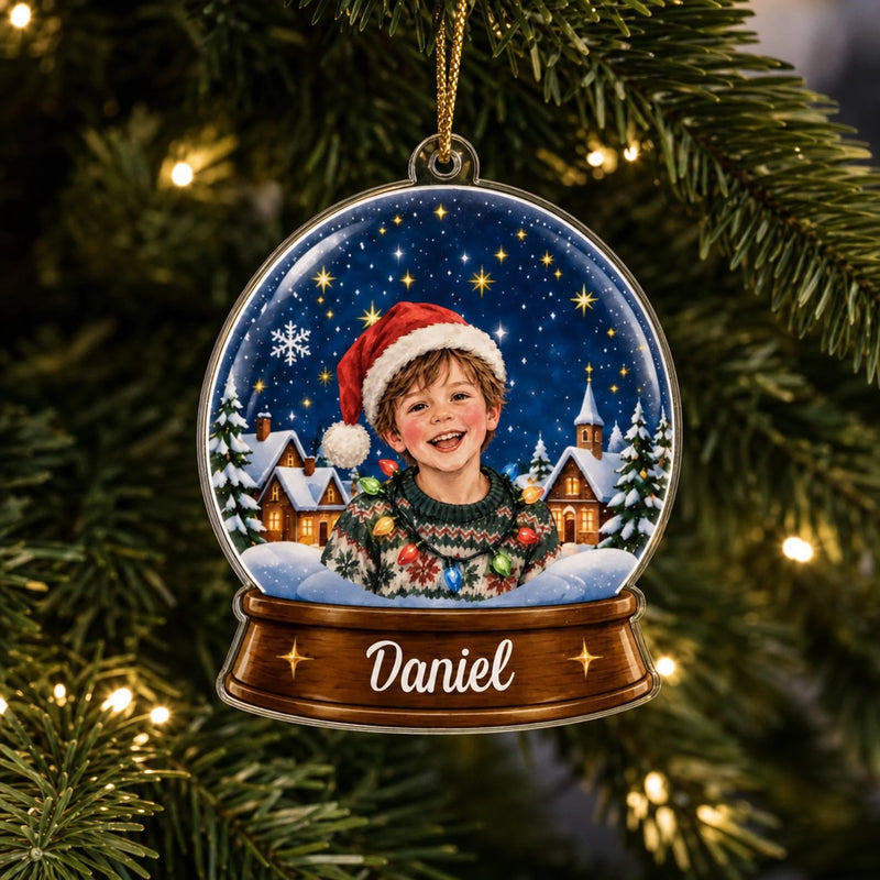 Custom Name Christmas Gifts for Kids - Personalized Acrylic Ornament - Big Wonder