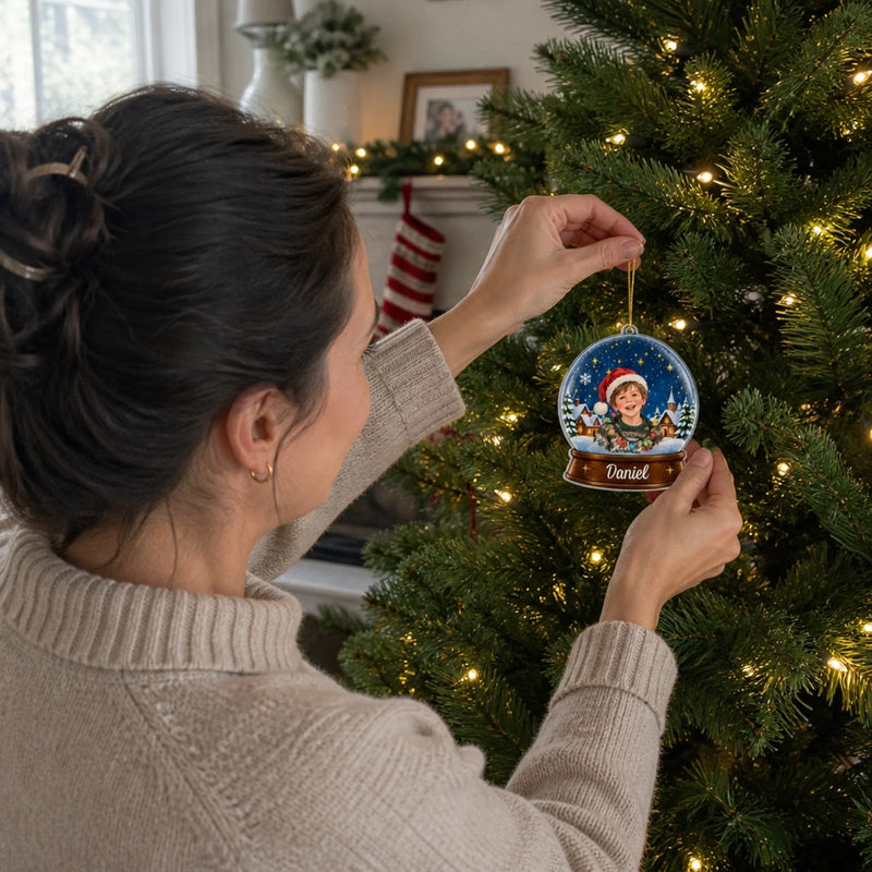 Custom Name Christmas Gifts for Kids - Personalized Acrylic Ornament - Big Wonder