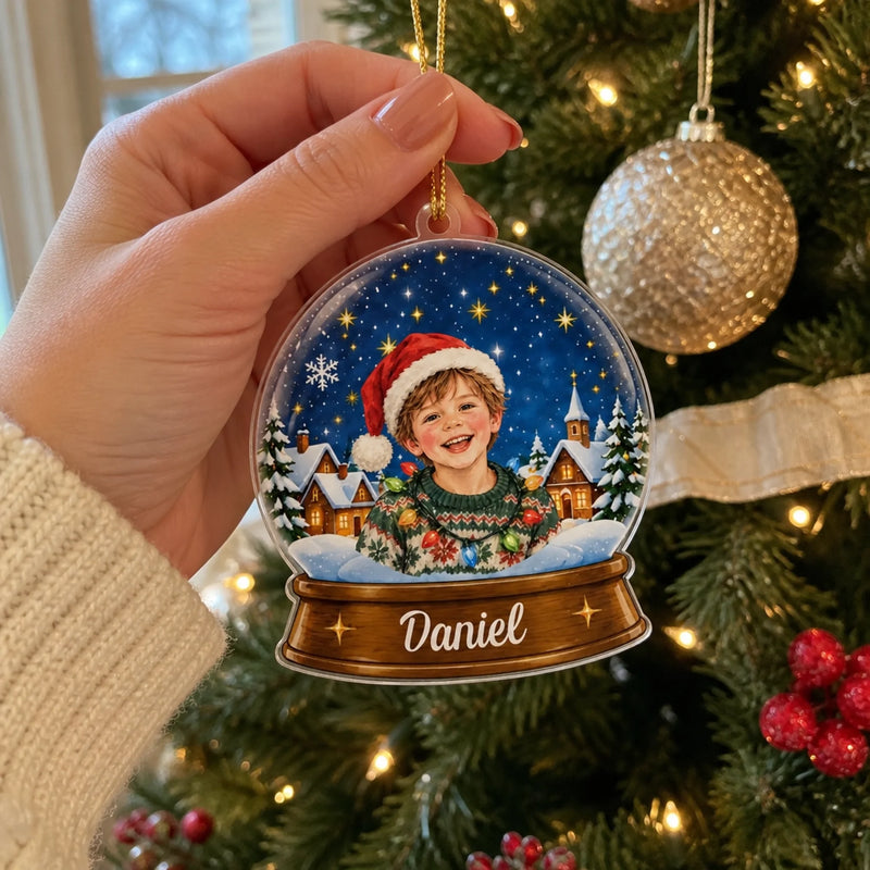 Custom Name Christmas Gifts for Kids - Personalized Acrylic Ornament - Big Wonder