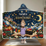 Custom Name Fantasy Reading Gifts for Book Lovers - Personalized Wearable Blanket Hoodie - Between Pages