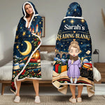 Custom Name Fantasy Reading Gifts for Book Lovers - Personalized Wearable Blanket Hoodie - Between Pages