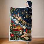 Custom Name Fantasy Reading Gifts for Book Lovers - Personalized Wearable Blanket Hoodie - Between Pages