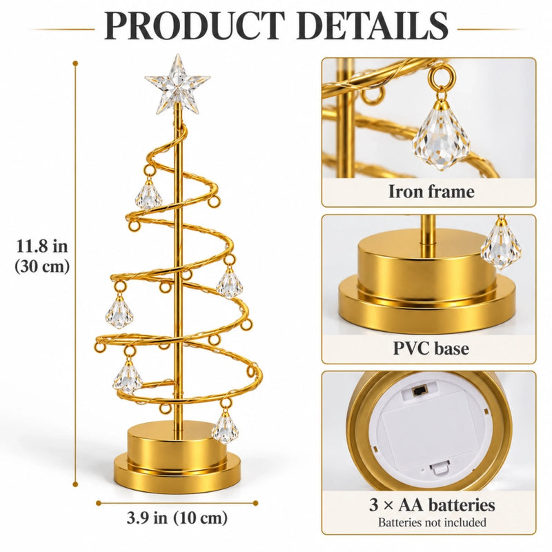 Elegant Star Tree with Hanging Ornaments - Christmas Tree Lights