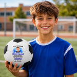 Custom Photo Inspirational Gifts For Grandsons - Personalized Soccer Ball - Every Challenge Makes You Stronger