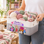 Custom Name Crochet Gifts For Crafters - Personalized Storage Basket - Hooked On Cozy Creations