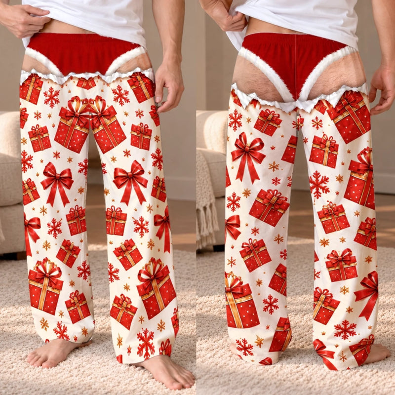 Custom Funny Christmas Gift Reveal Pajamas For Men - Personalized Pajama Pants - Novelty Pajama