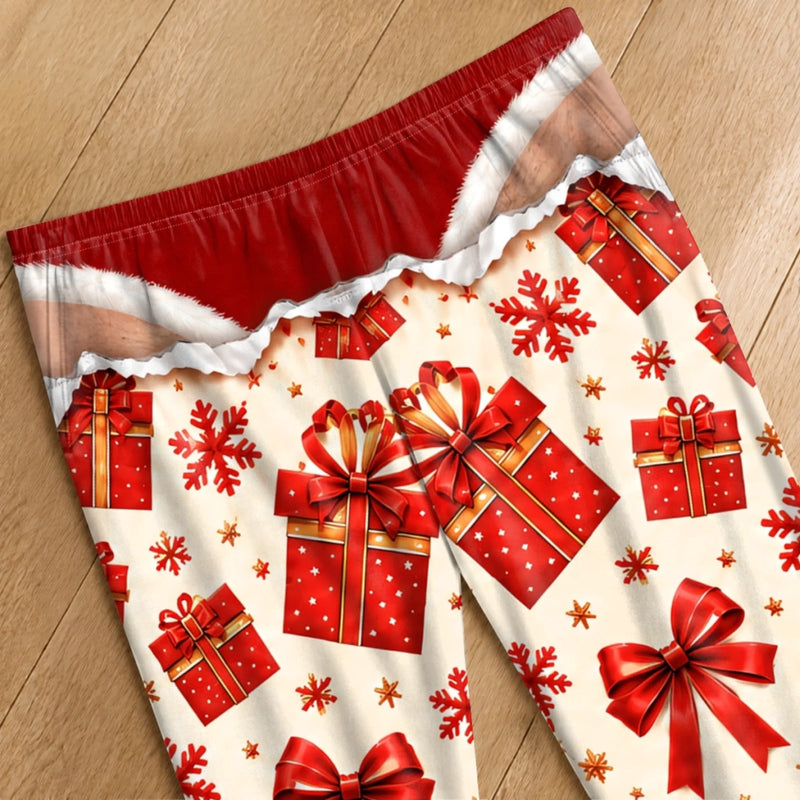 Custom Funny Christmas Gift Reveal Pajamas For Men - Personalized Pajama Pants - Novelty Pajama