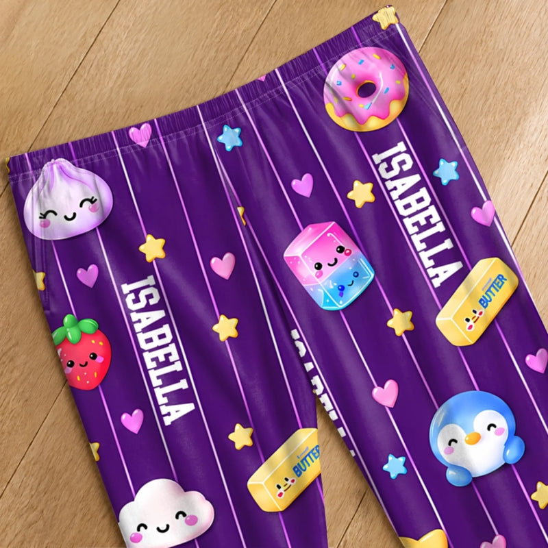 Custom Name Cute Squishy Gifts for Girls - Personalized Pajama Pants - Cheerful Choice
