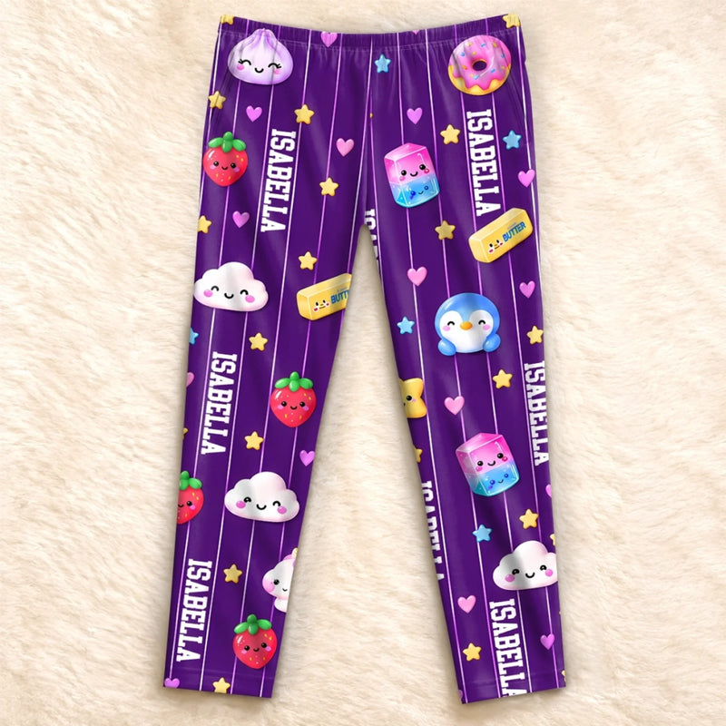 Custom Name Cute Squishy Gifts for Girls - Personalized Pajama Pants - Cheerful Choice