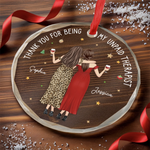 Personalized Glass Ornament - Christmas Gift For Bestie, Best Friend & Sister - We’re The Perfect Mess