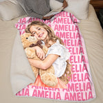 Custom Photo Name Gifts for Kids - Personalized Blanket - Sweet Dream