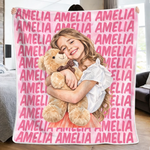 Custom Photo Name Gifts for Kids - Personalized Blanket - Sweet Dream