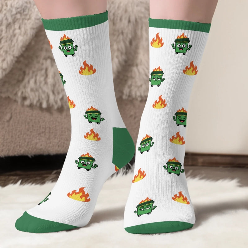 Custom Name Funny Coworker Work Team Gifts - Personalized Crew Socks - Everything's Fine