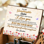 Custom Name Inspirational Gifts for Granddaughter - Personalized Music Box - Never Stop Believing In Yourself