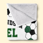 Custom Name Soccer Gifts For Grandson - Personalized Blanket - Stay Strong And Never Give Up