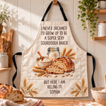 Custom Name Funny Sourdough Baker Gifts - Personalized Apron With Pocket - Just For You