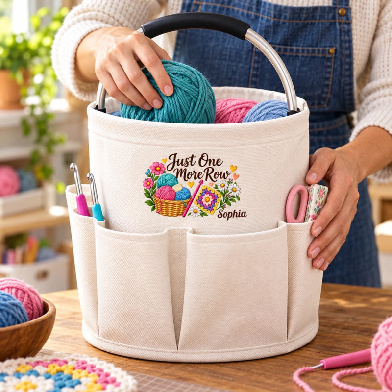 Custom Name Crochet Gifts for Knitters - Personalized Gardening Tool Bag