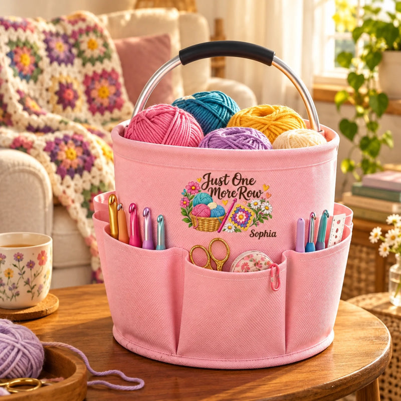 Custom Name Crochet Gifts for Knitters - Personalized Gardening Tool Bag