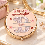 Custom Name Granddaughter Gifts - Personalized Compact Mirror