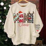 Custom Name Christmas Gifts for Mom - Personalized Sweatshirt Design On Sleeve - Brightest At Christmas