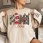 Custom Name Christmas Gifts for Mom - Personalized Sweatshirt Design On Sleeve - Brightest At Christmas