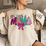 Custom Name Christmas Gifts for Mom - Personalized Sweatshirt Design On Sleeve - Shines Brighter
