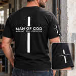 Custom Family Name Man Of God Gifts For Men - Personalized Back Printed Shirt - God’s Man His Family’s Hero